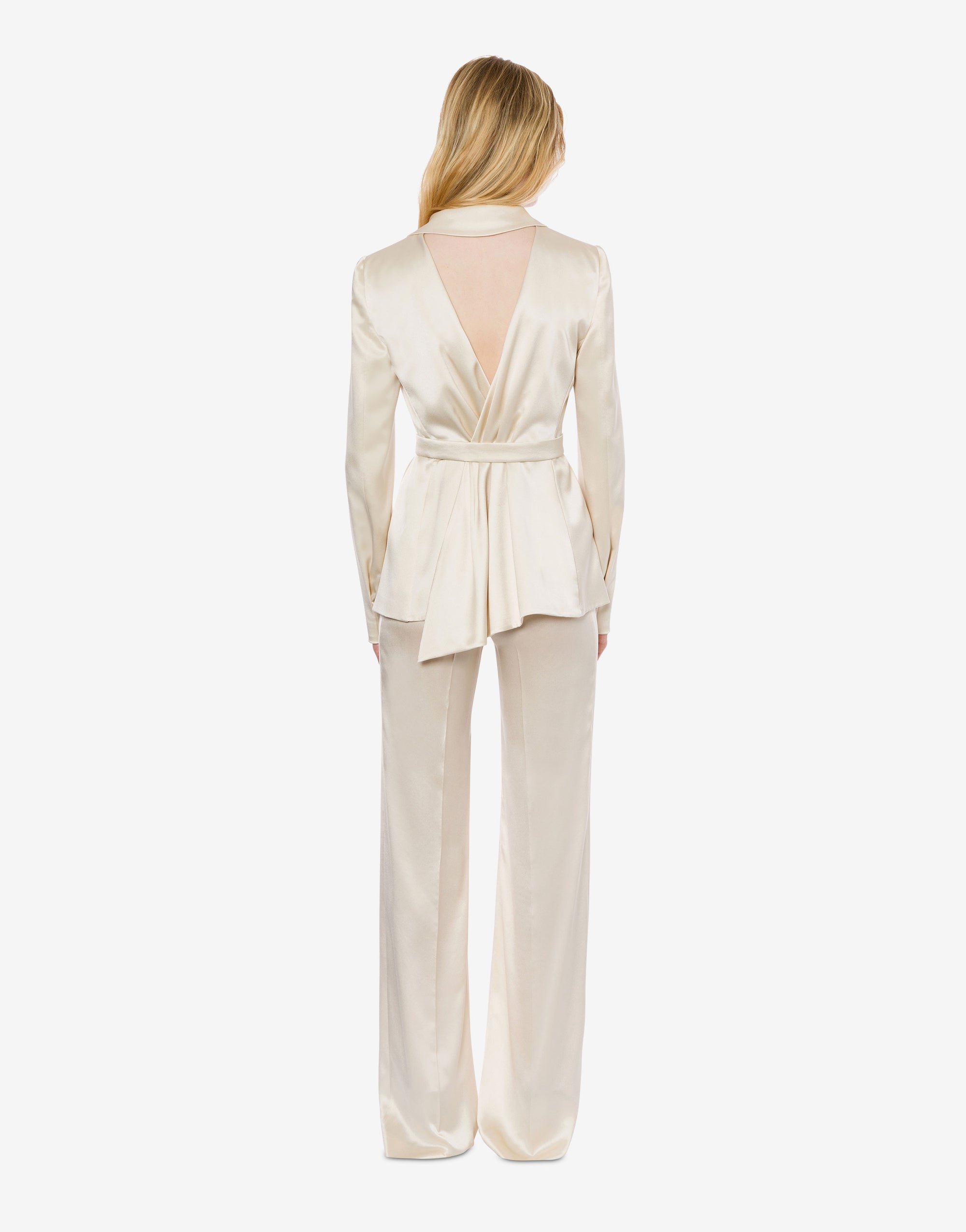 Veste en soie mélangée à découpes - Ivory