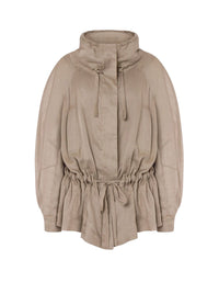 Parka à cordon de serrage - Beige