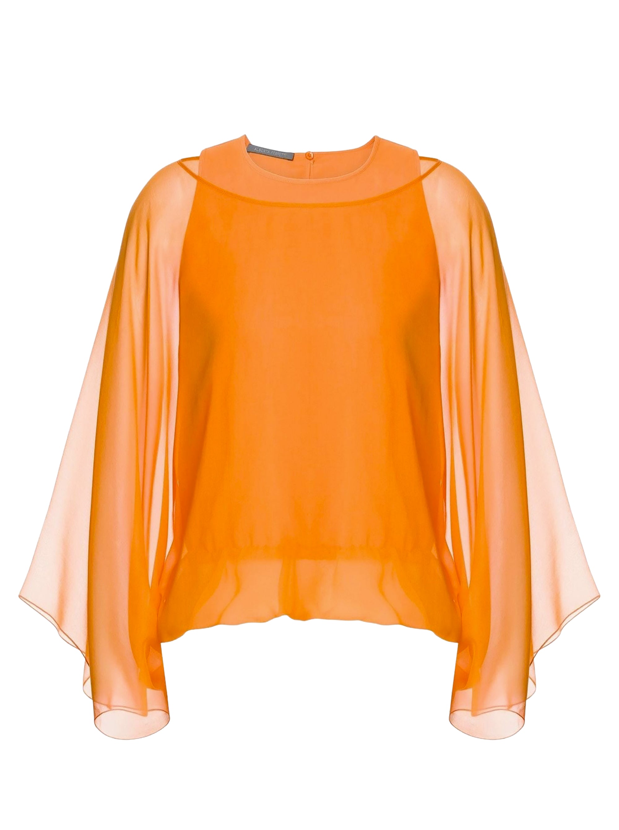 Top en mousseline de soie - Orange
