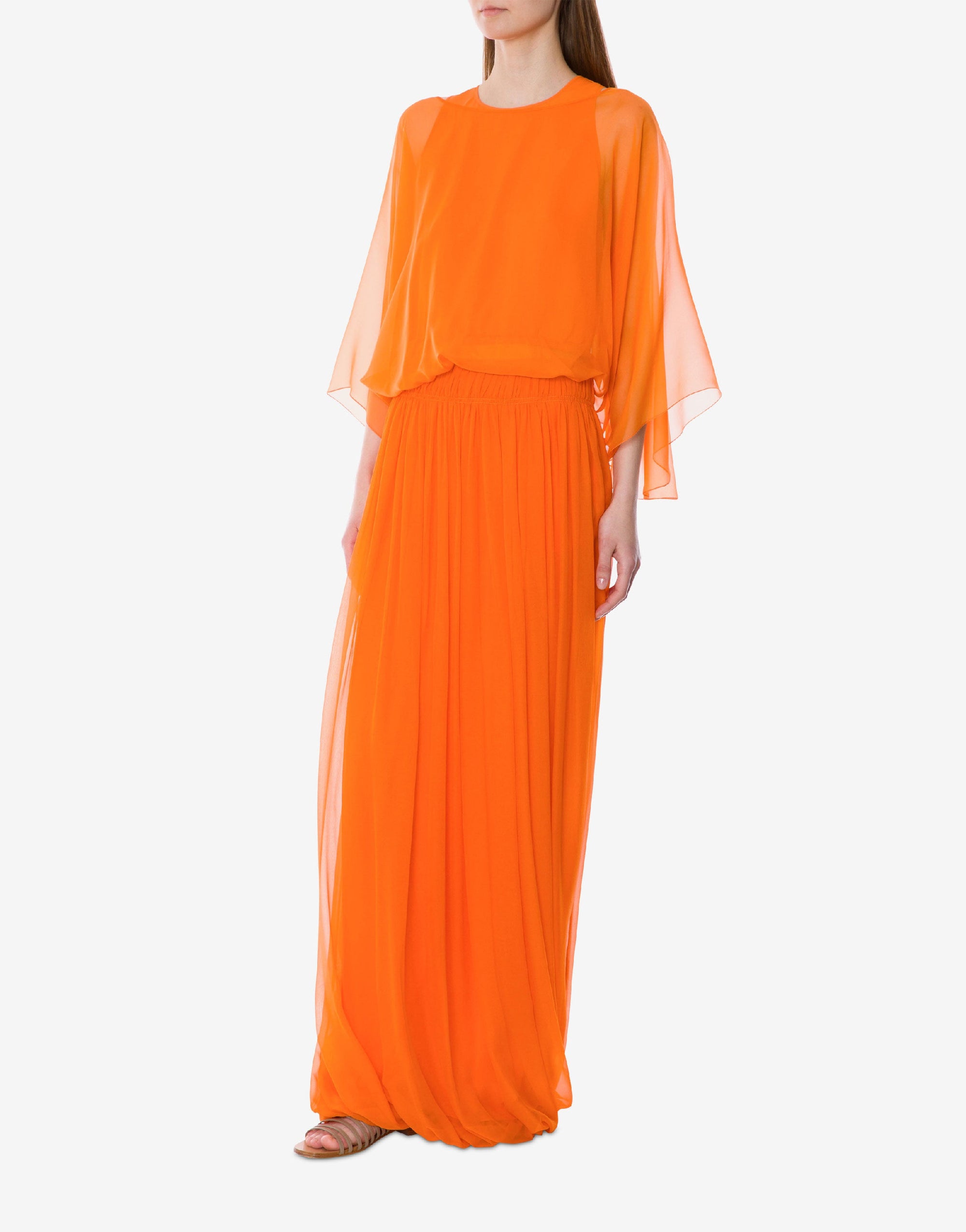 Top en mousseline de soie - Orange