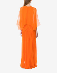 Top en mousseline de soie - Orange