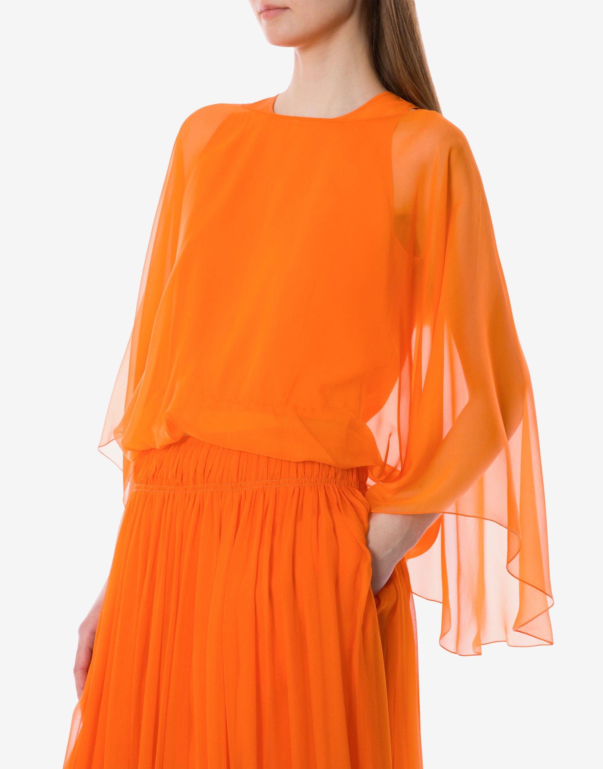 Top en mousseline de soie - Orange