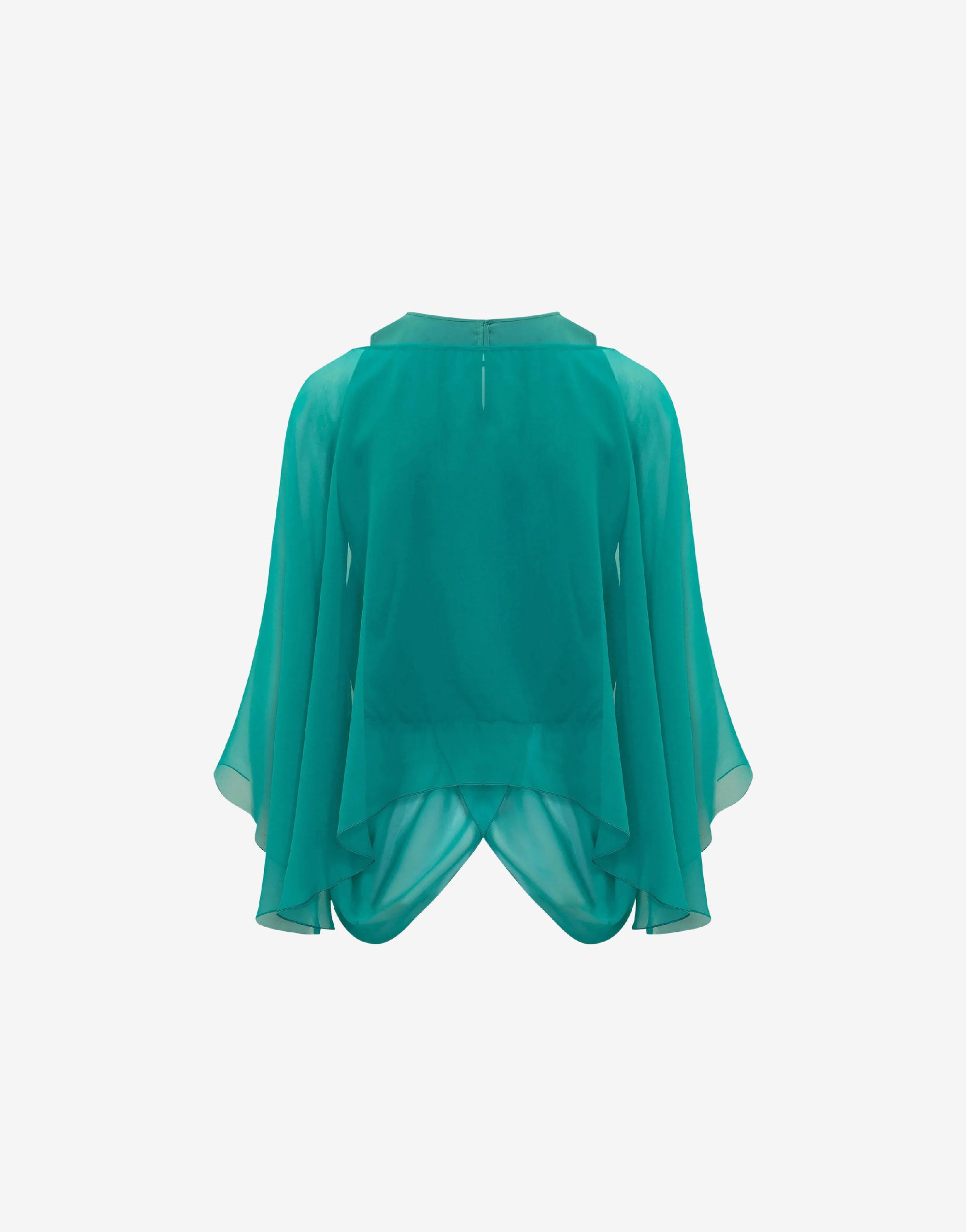 Top en mousseline de soie - Green & Light Blue