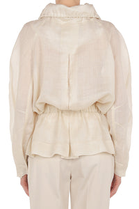Parka à cordon de serrage - Beige