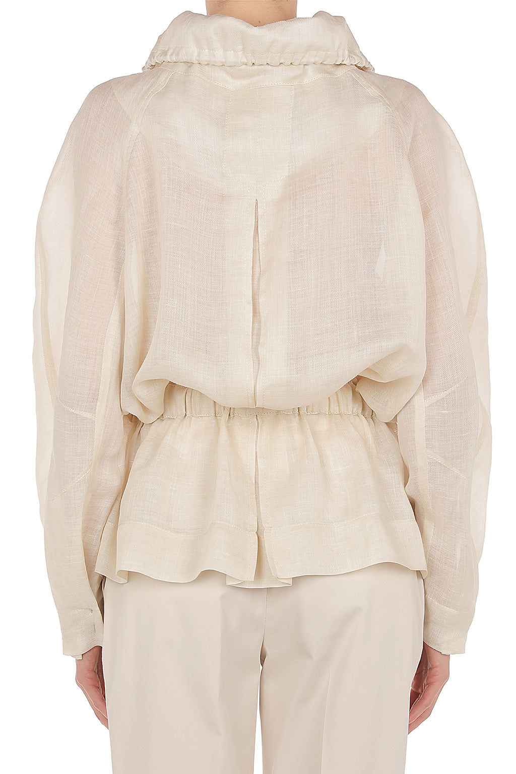 Parka à cordon de serrage - Beige