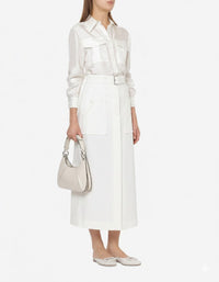 Jupe longue en lin - Ivory