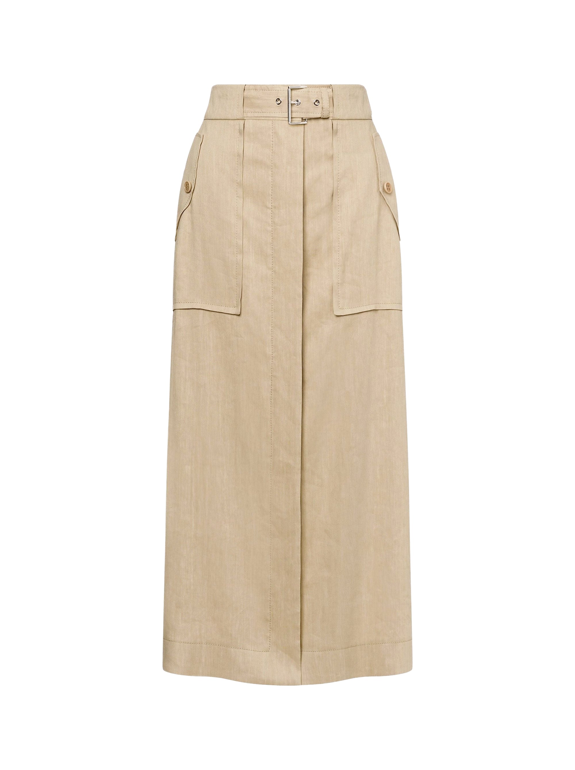 Jupe longue en lin - Beige