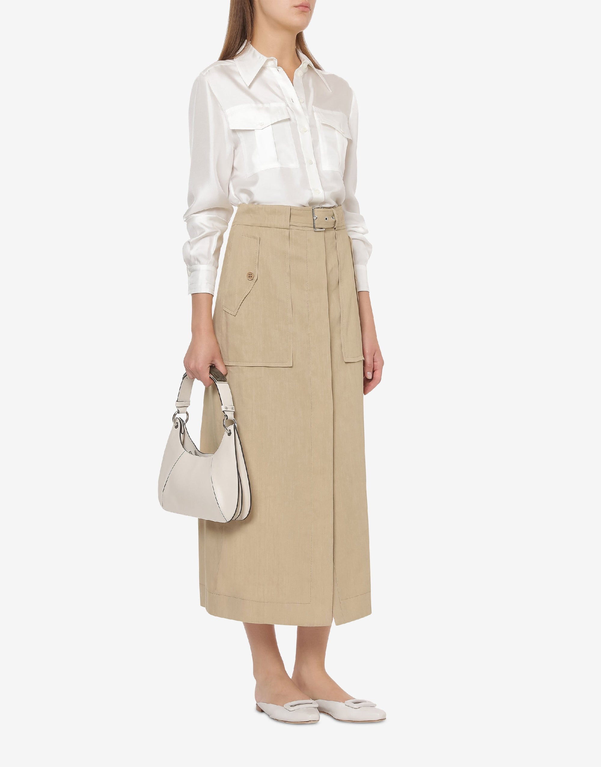 Jupe longue en lin - Beige
