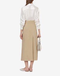 Jupe longue en lin - Beige