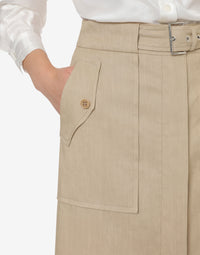 Jupe longue en lin - Beige