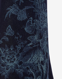Jupe longue en jean avec motifs - Blue