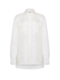 Chemise twill en soie - Ivory