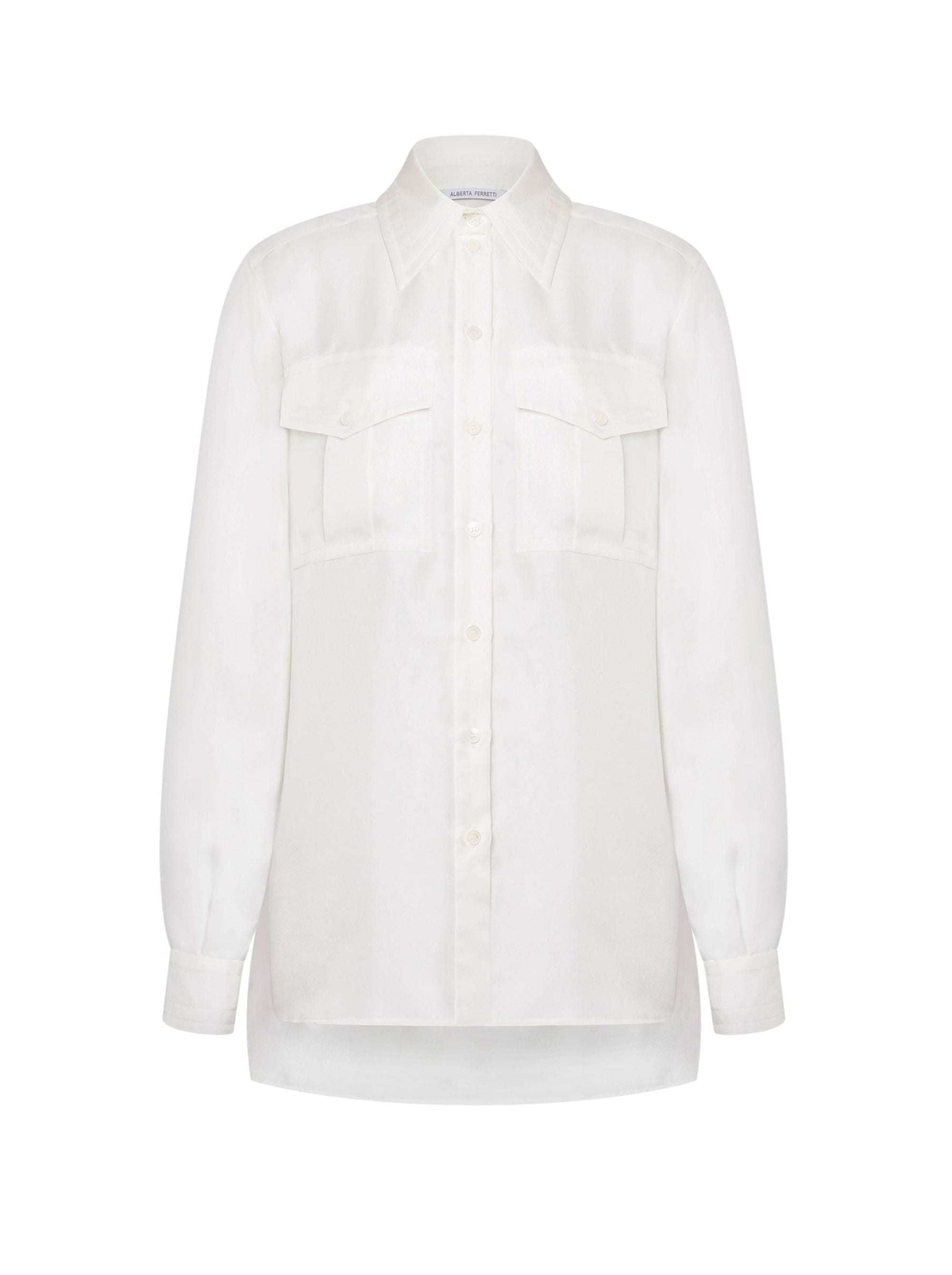 Chemise twill en soie - Ivory