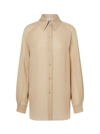 Chemise fluide brillante - Beige