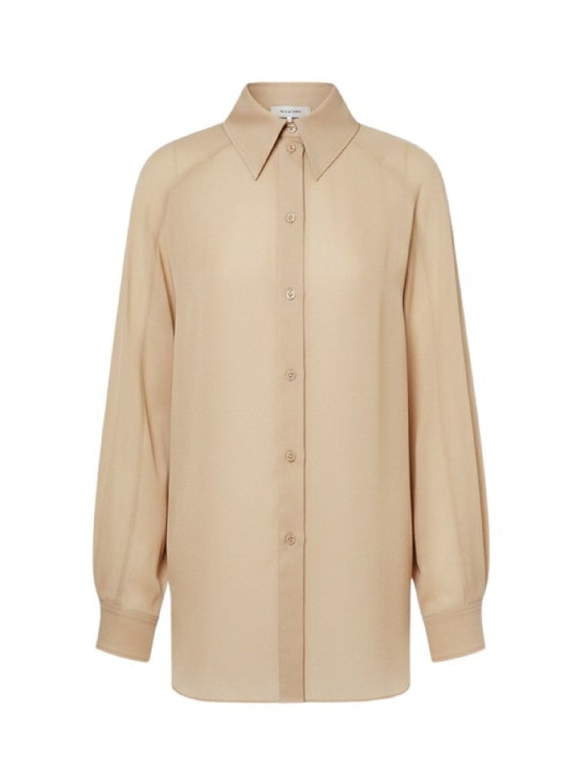 Chemise fluide brillante - Beige