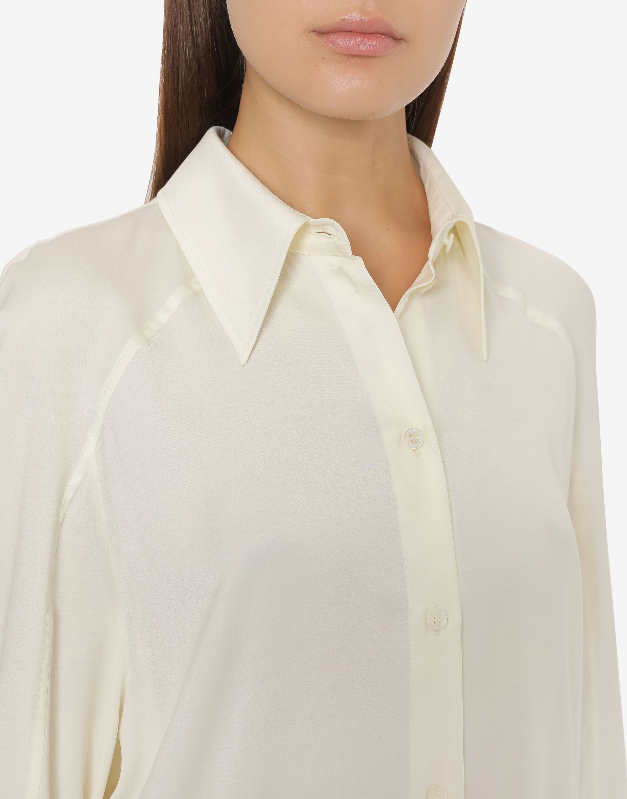 Chemise fluide brillante - Ivory
