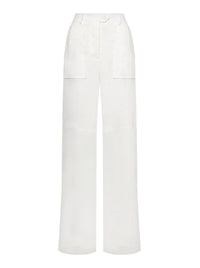Pantalon oversize en lin strech - Ivory