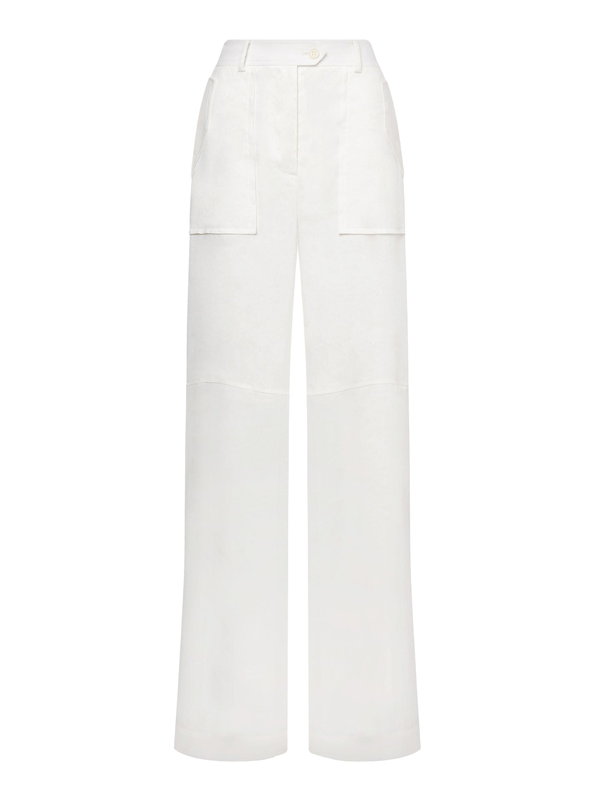 Pantalon oversize en lin strech - Ivory