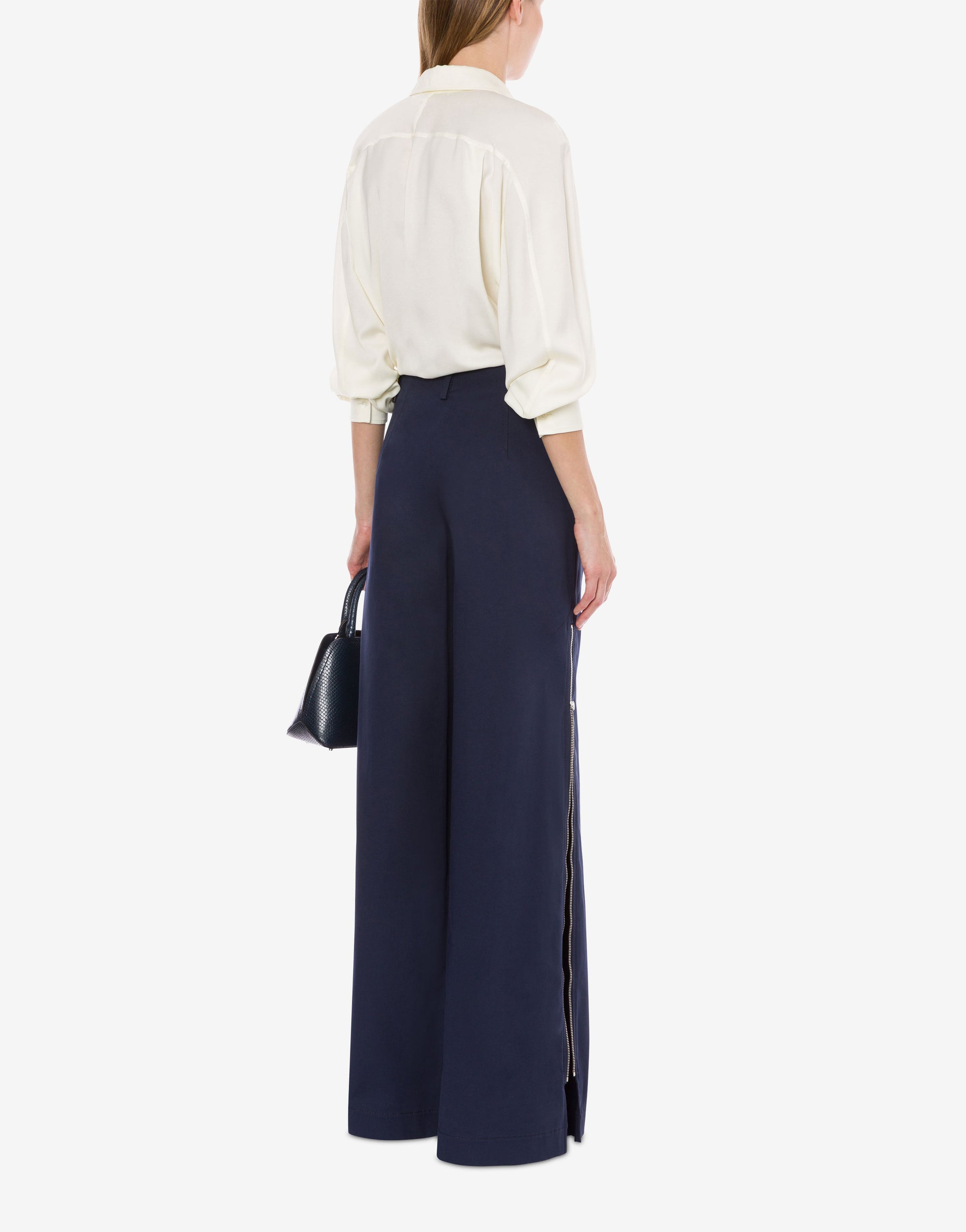 Pantalon oversize en toile de coton - Blue