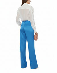 Pantalon en soie mélangée cocktail - Blue