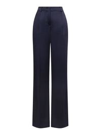 Silk blend cocktail trousers - Dark Blue