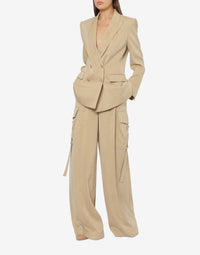 Cargo trousers with pockets - Beige