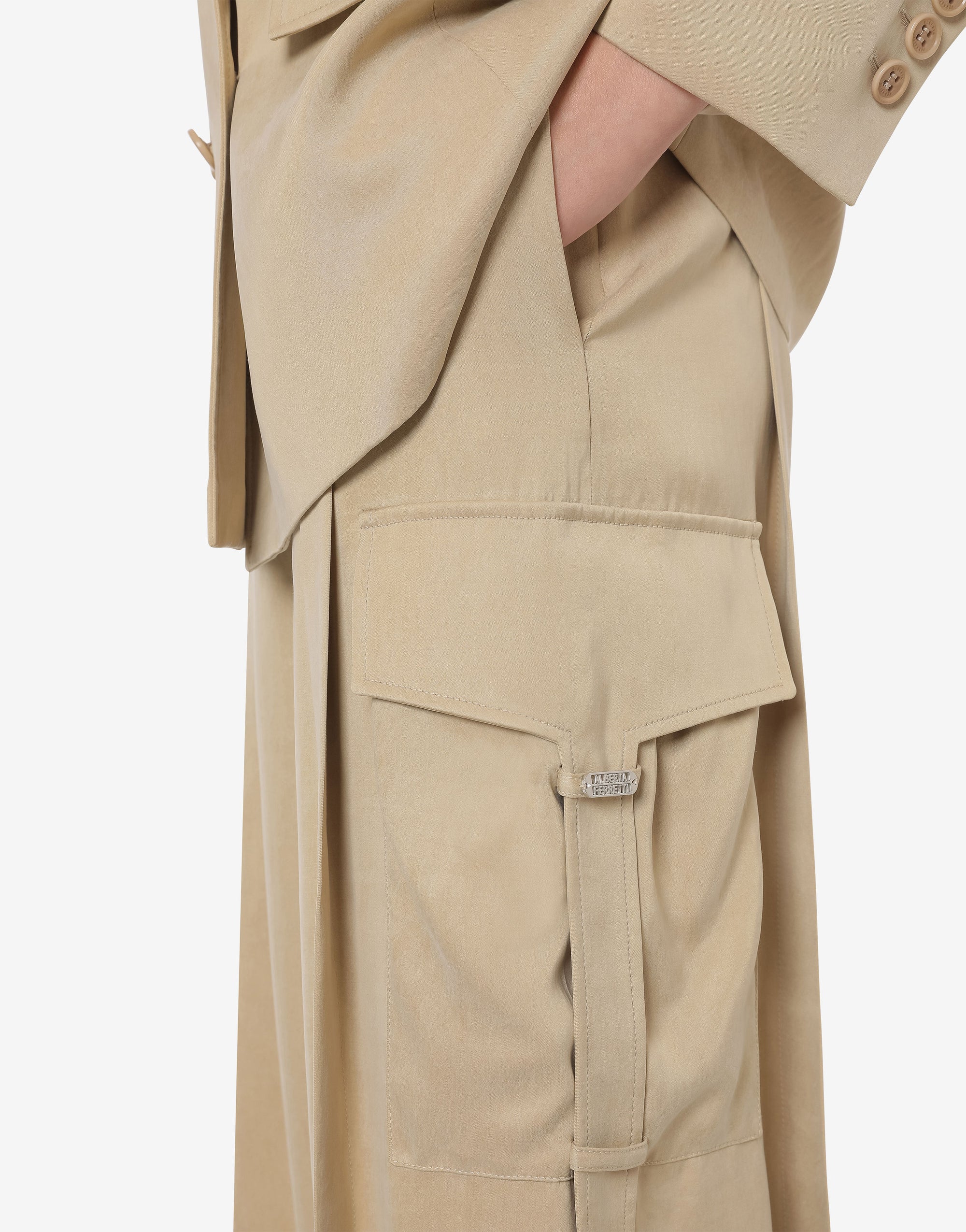 Cargo trousers with pockets - Beige