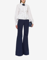 Pantalon flare en toile de coton - Blue