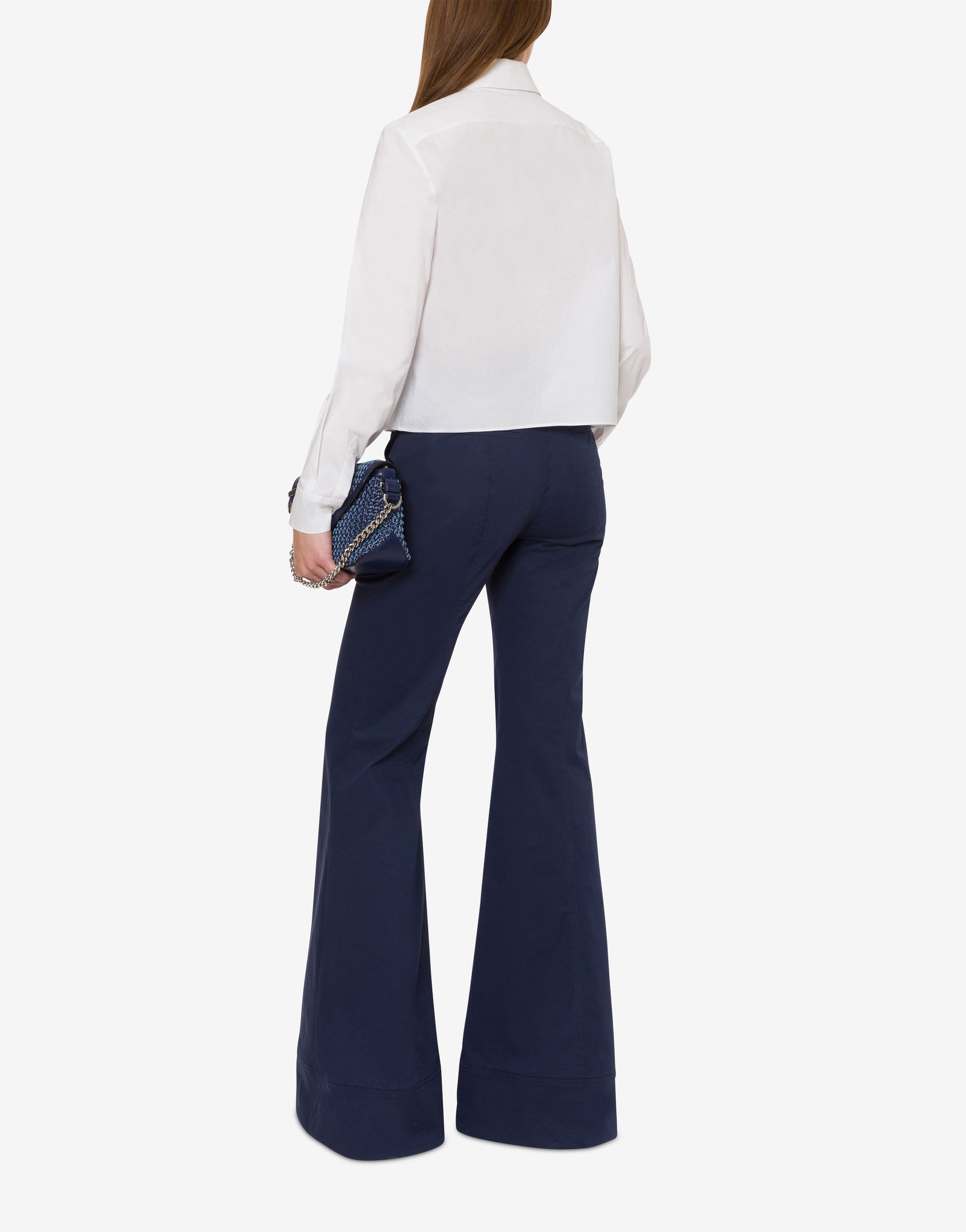 Pantalon flare en toile de coton - Blue