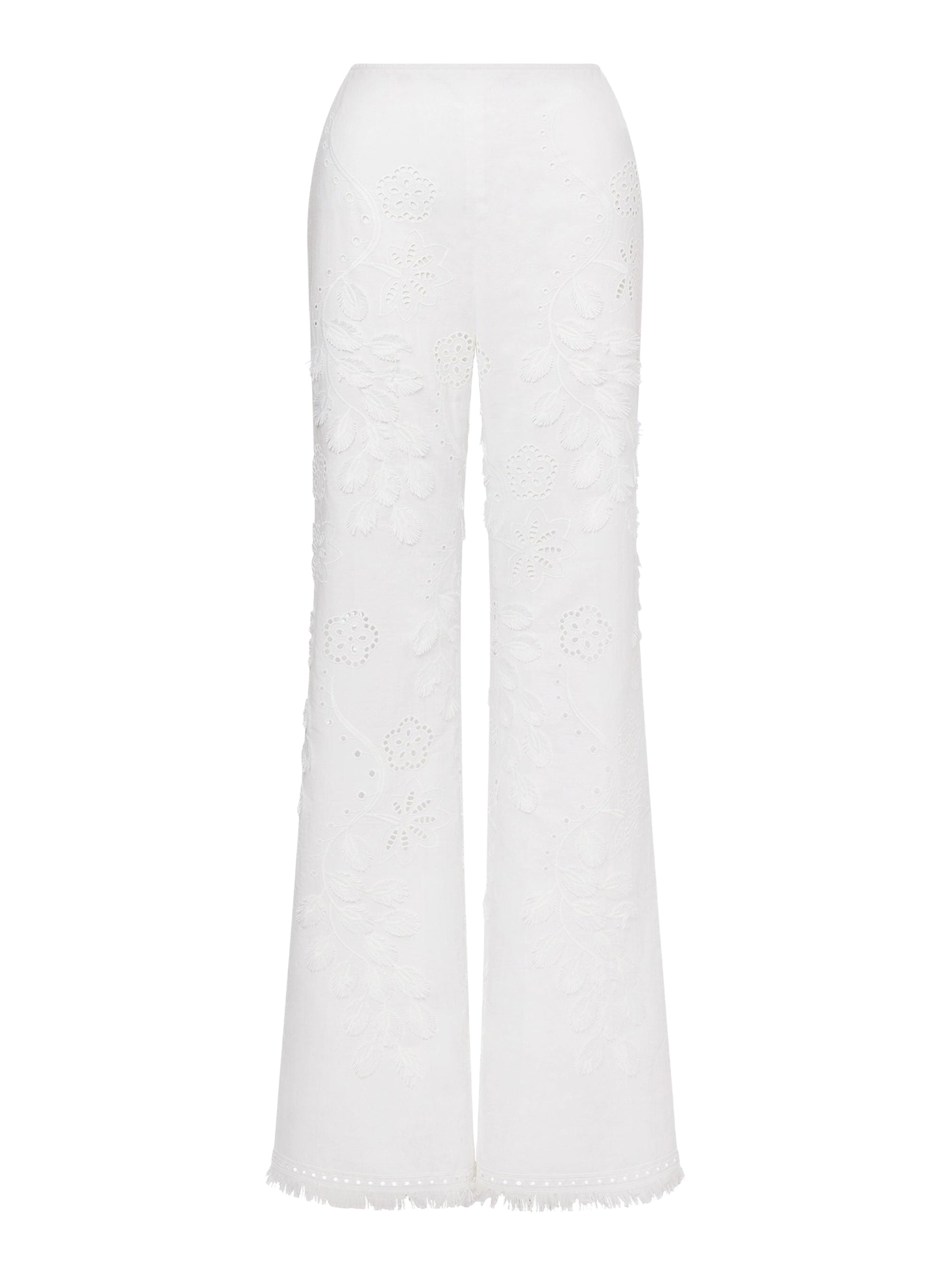 Pantalon avec imprimé - White