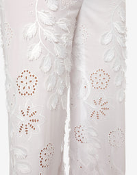Pantalon avec imprimé - White
