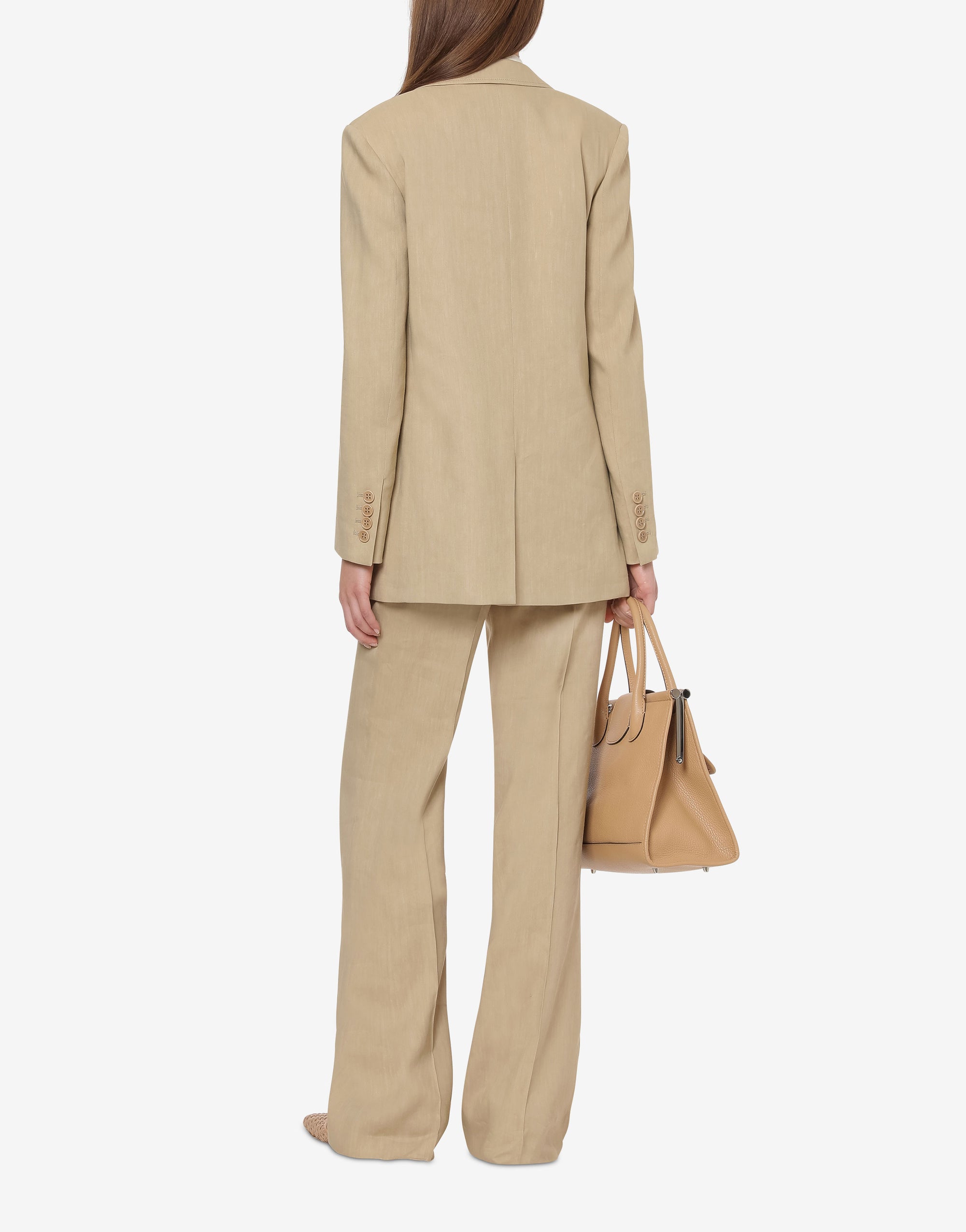 Pantalon large en lin - Beige