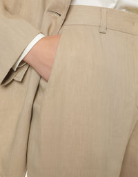 Pantalon large en lin - Beige