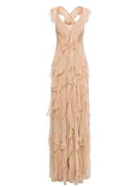 Robe longue en soie - Pink