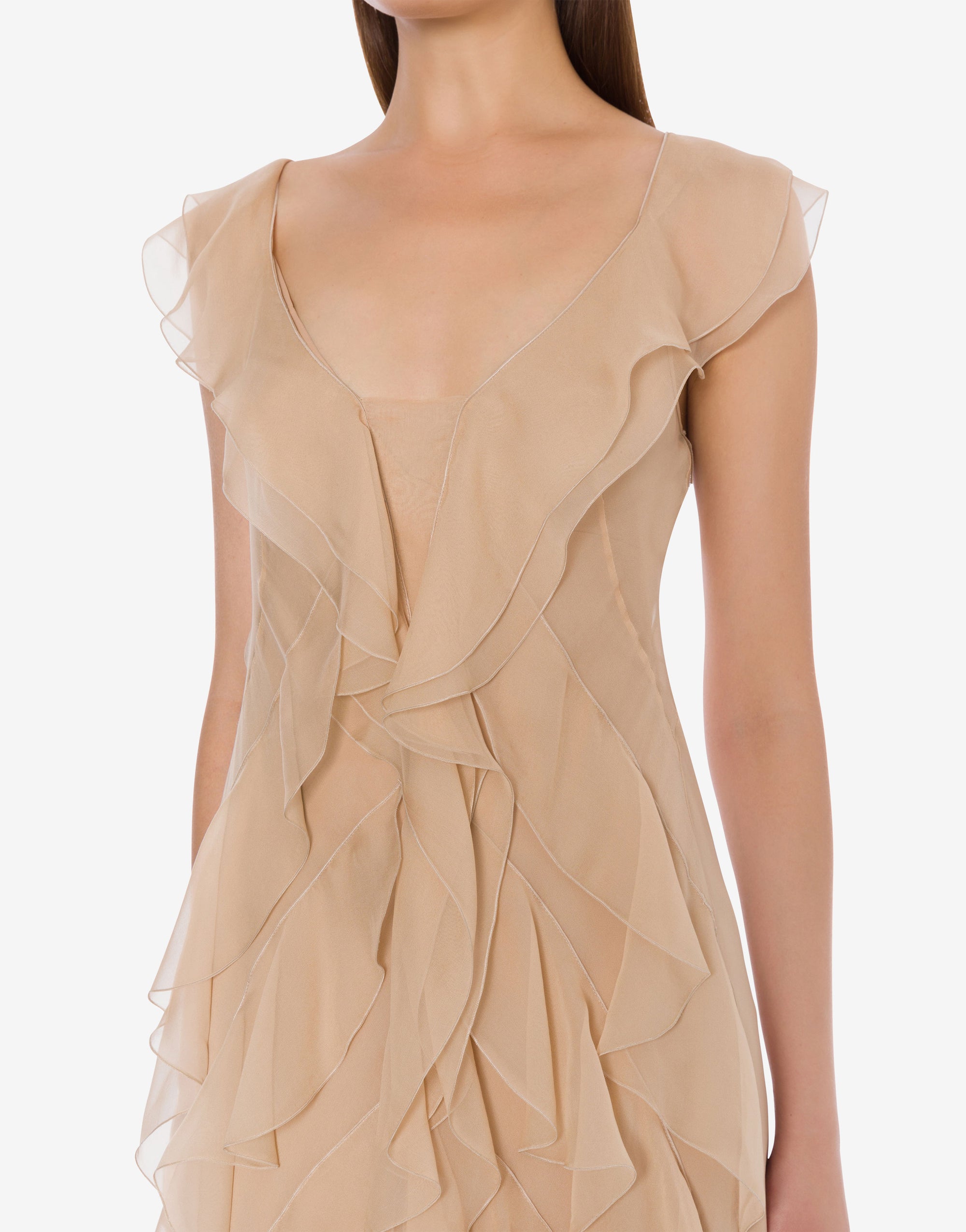 Robe longue en soie - Pink