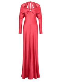 Silk blend cocktail maxi dress - Pink