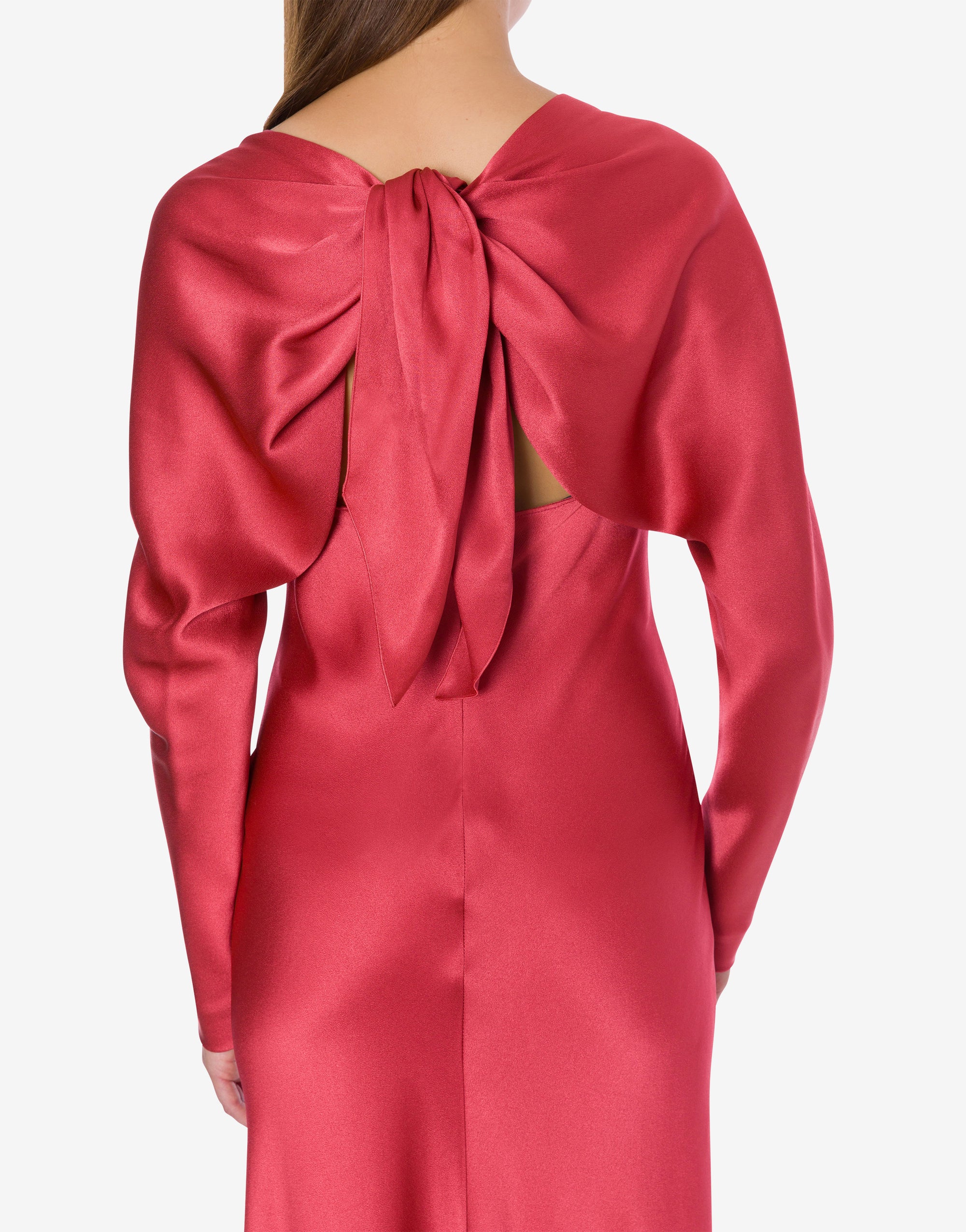 Silk blend cocktail maxi dress - Pink