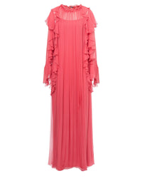 Robe longue en soie - Pink