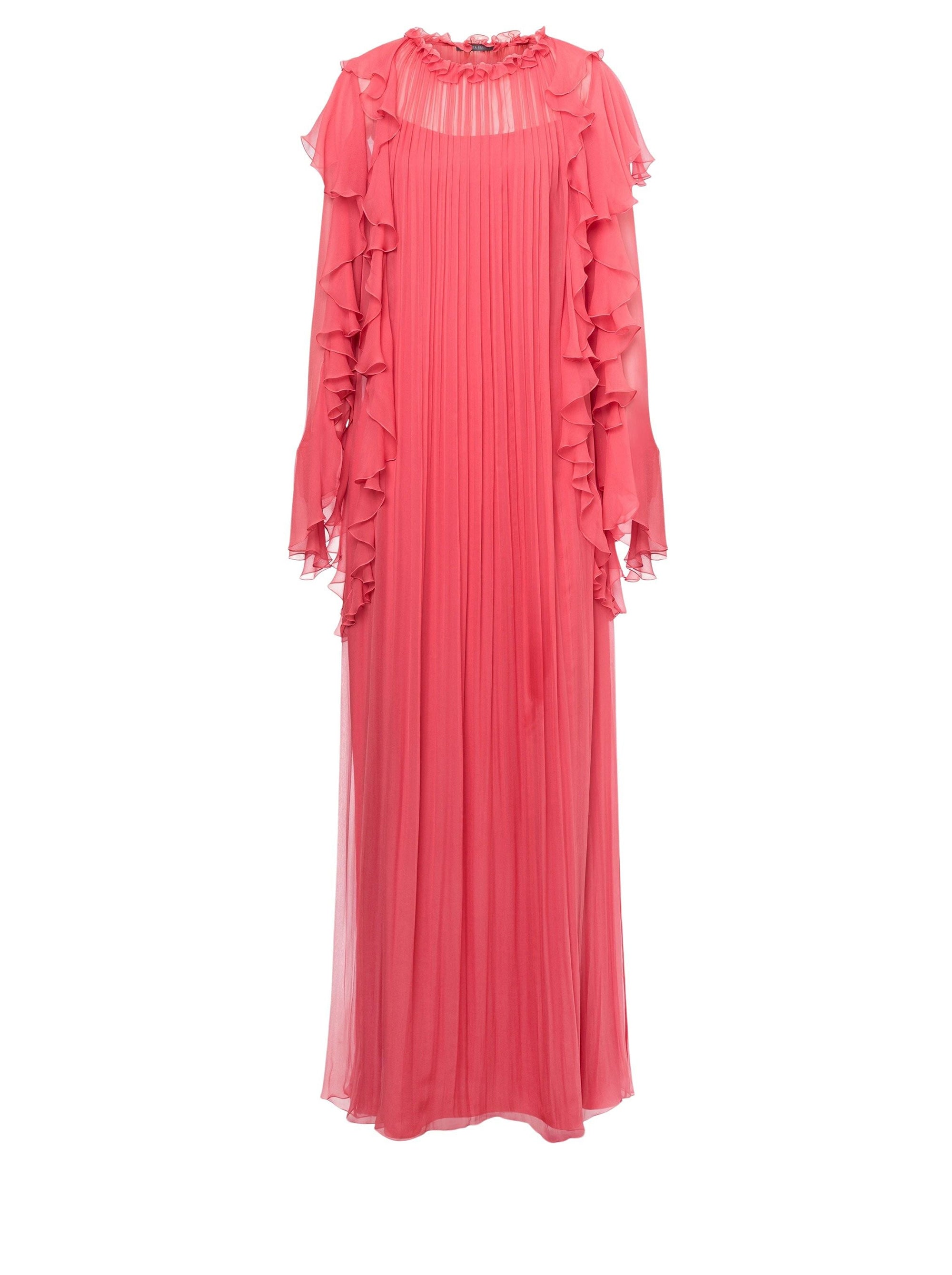 Robe longue en soie - Pink