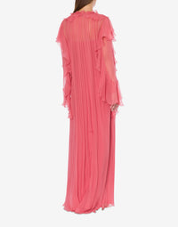 Robe longue en soie - Pink