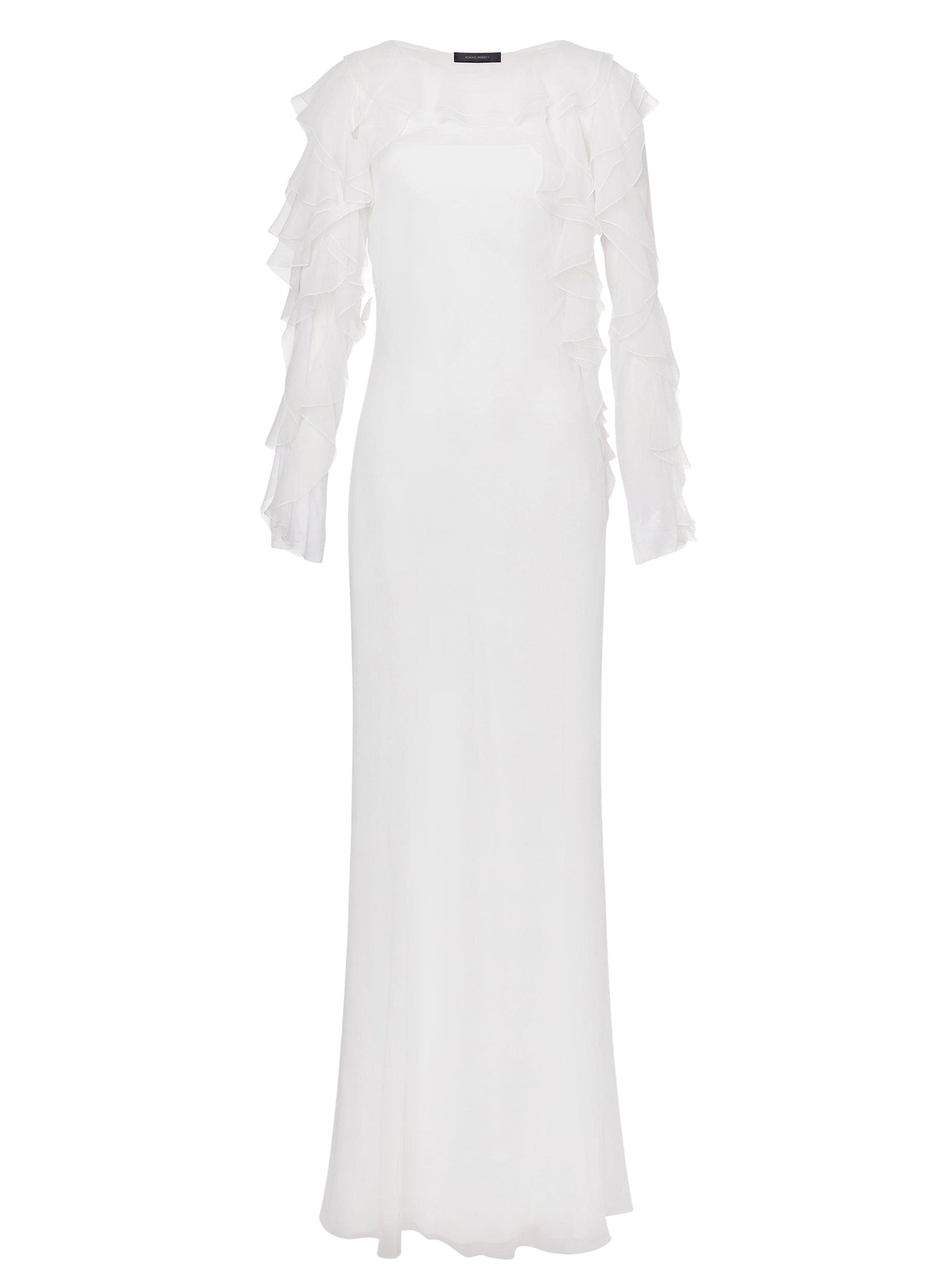 Robe longue en soie - White