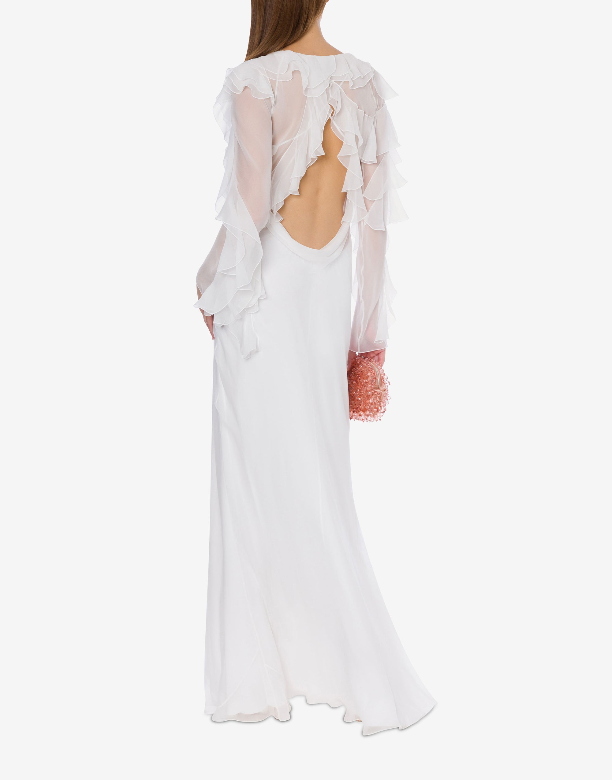 Robe longue en soie - White