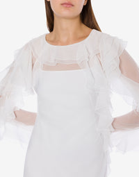 Robe longue en soie - White