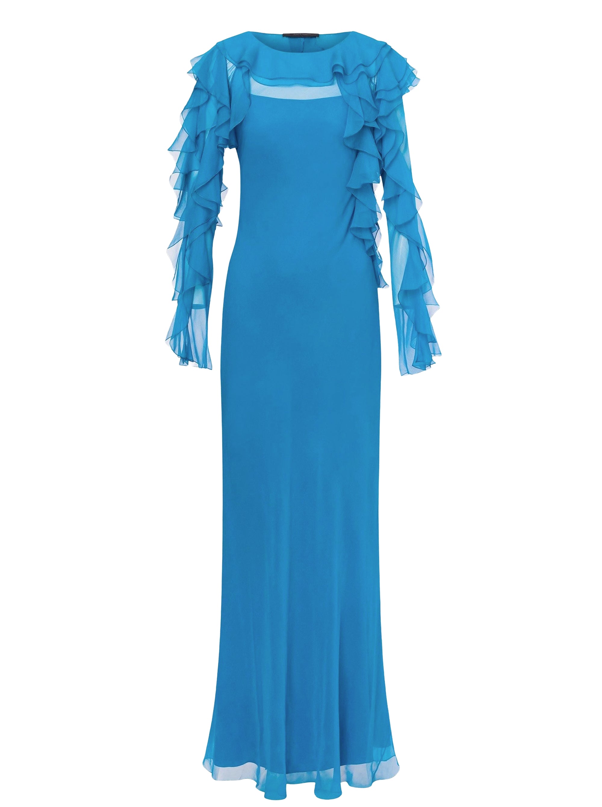 Robe longue en soie - Blue
