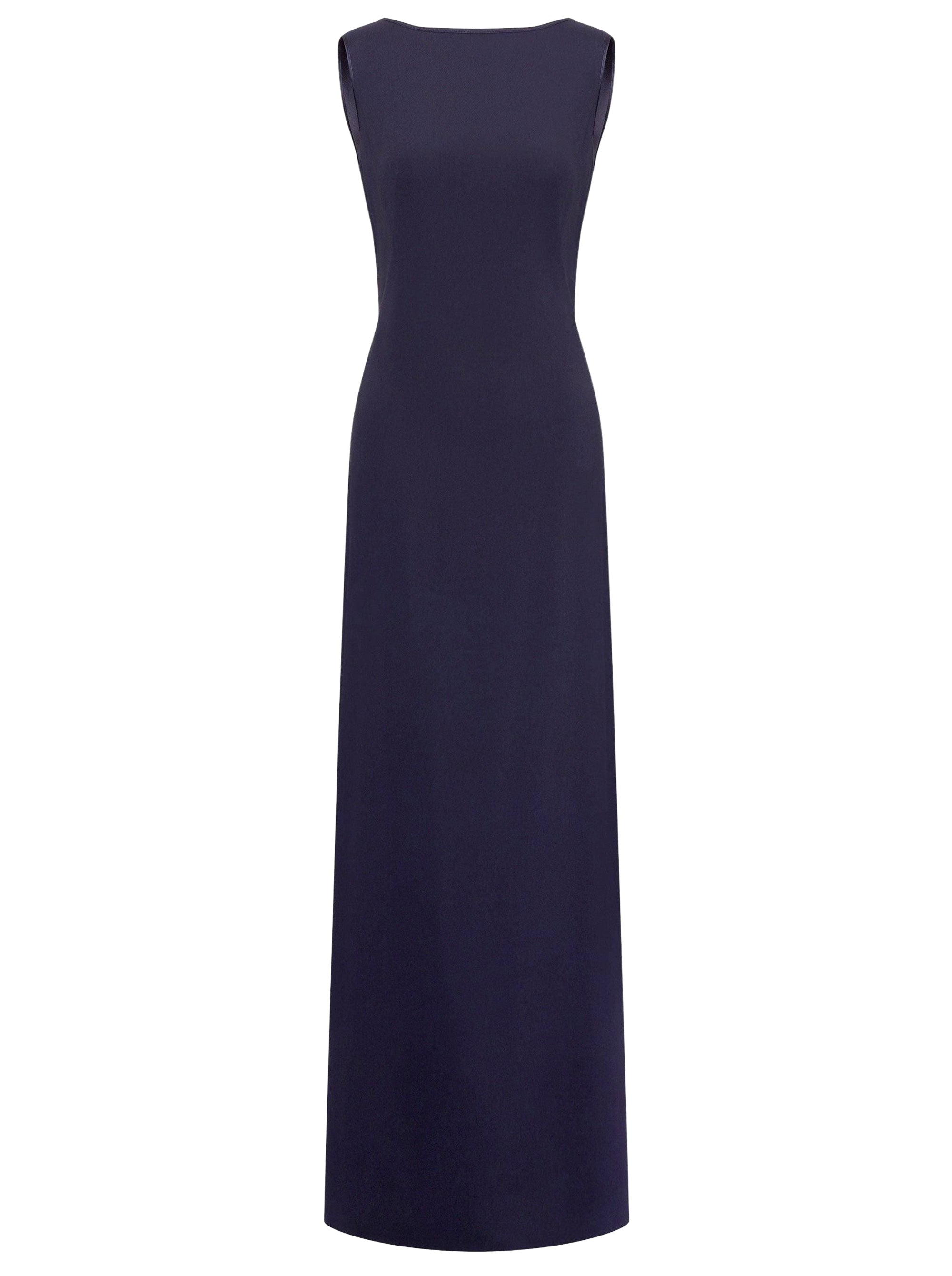 Robe longue en satin - Dark Blue
