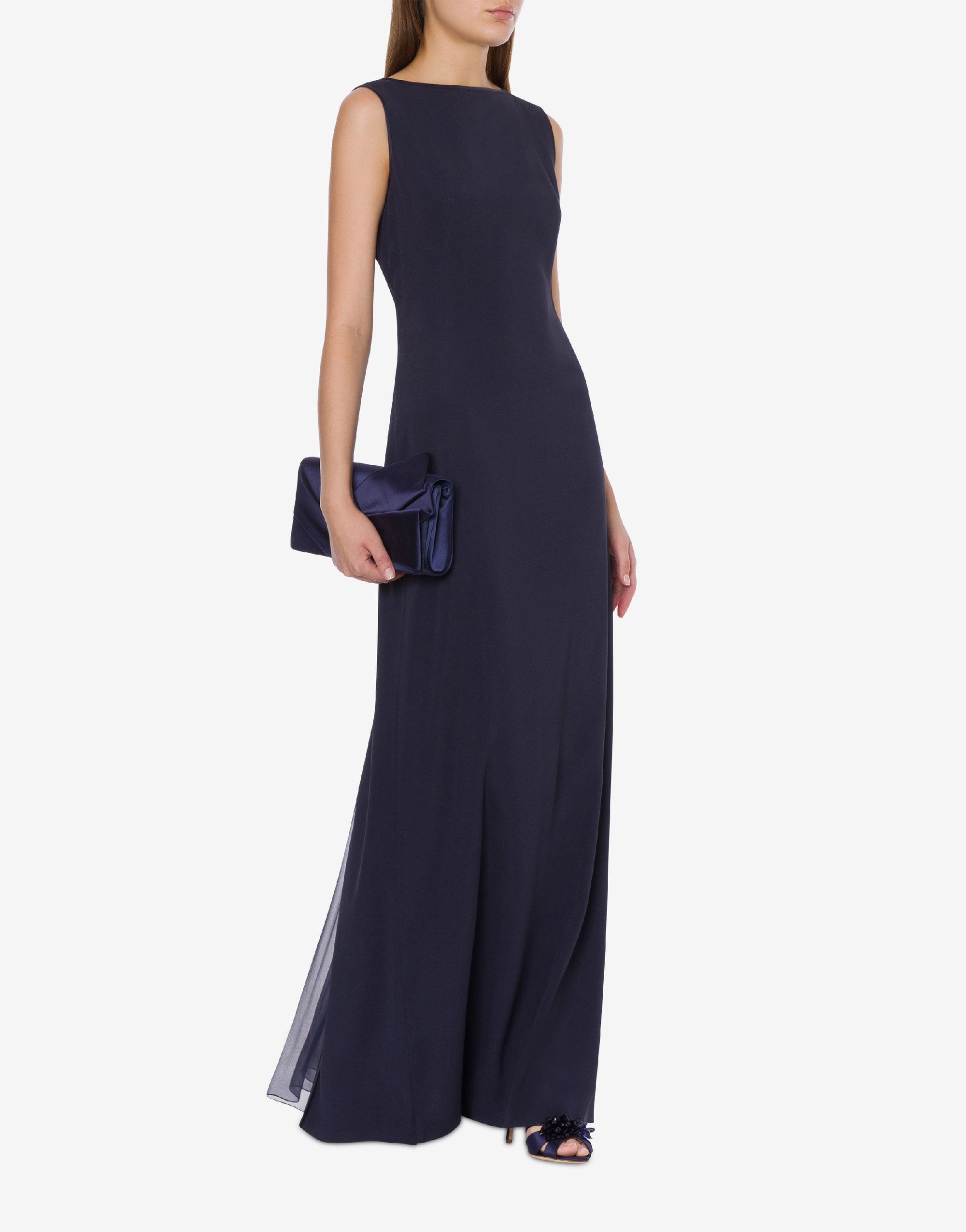 Robe longue en satin - Dark Blue