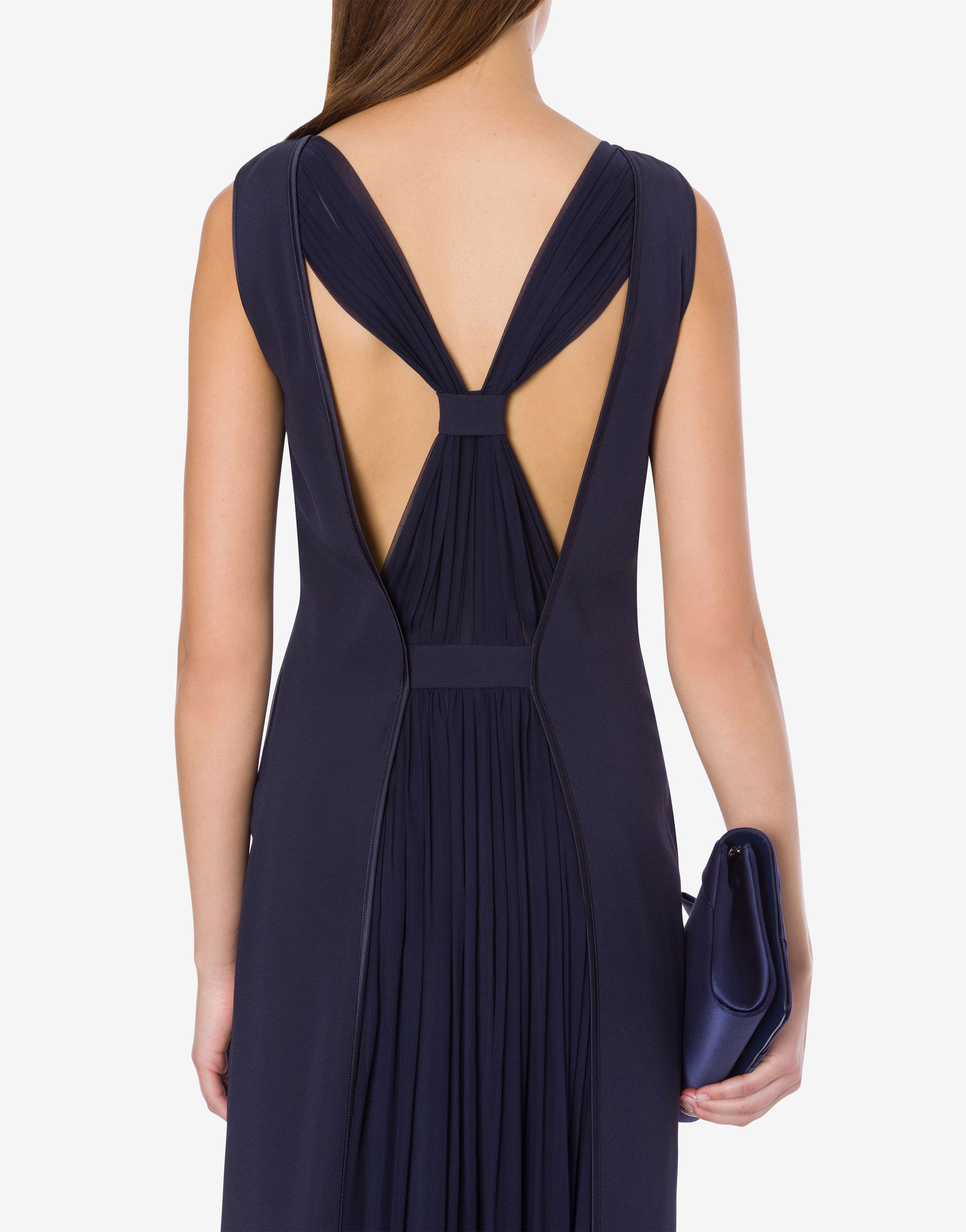 Robe longue en satin - Dark Blue