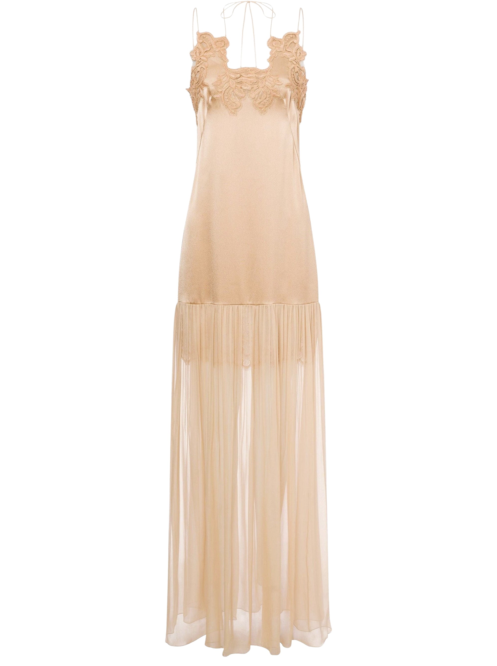 Robe longue en soie mélangée - Pink