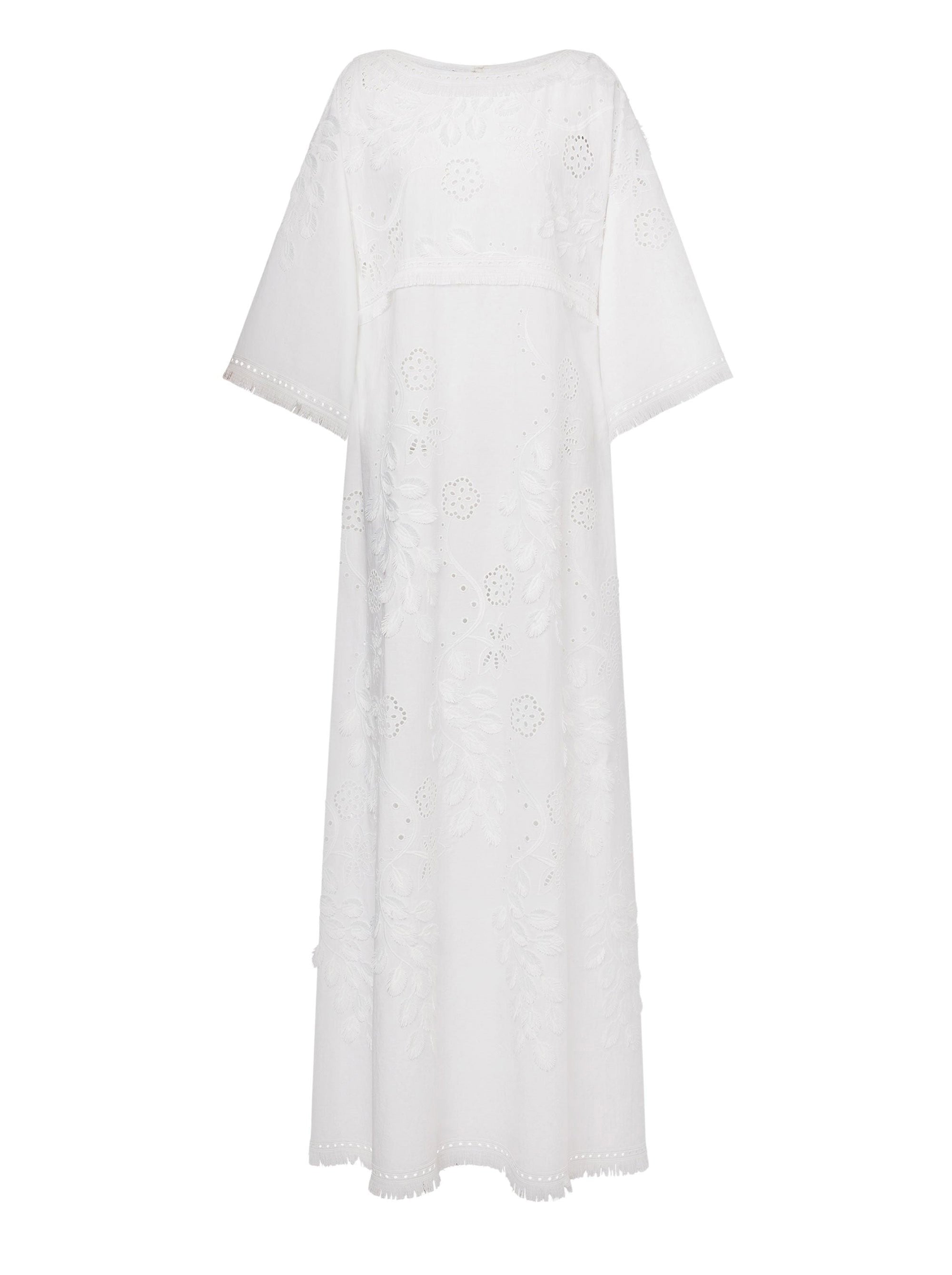 Robe longue avec imprimé - White