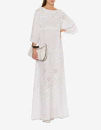 Robe longue avec imprimé - White